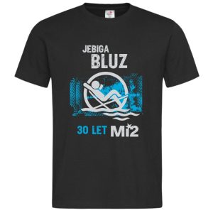 Mi2 črna moška majica s kratkimi rokavi z motivom "J Bluz"